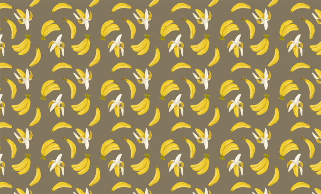 Banany na brązowym tle