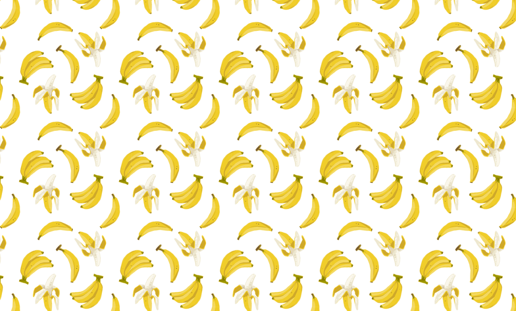 Banany na transparentnym tle