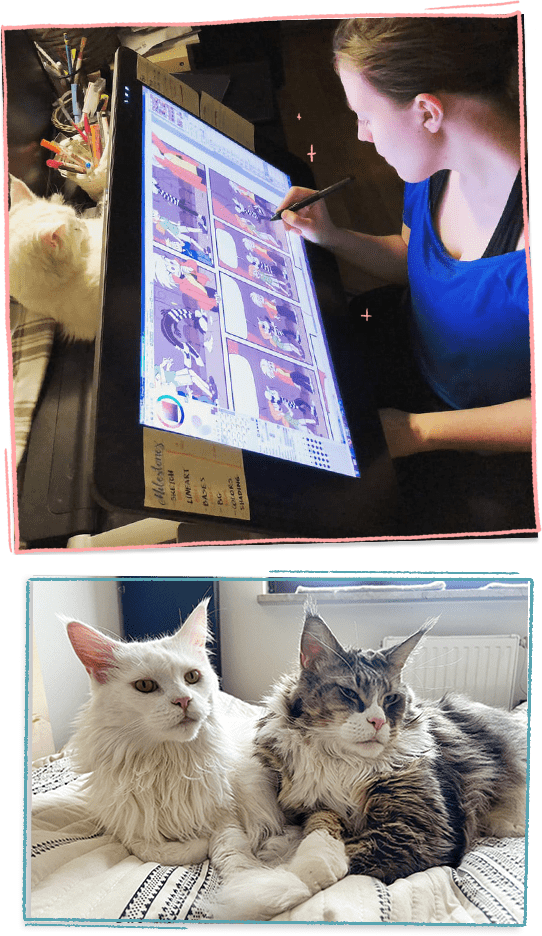 ilustratorka rysuje na tablecie